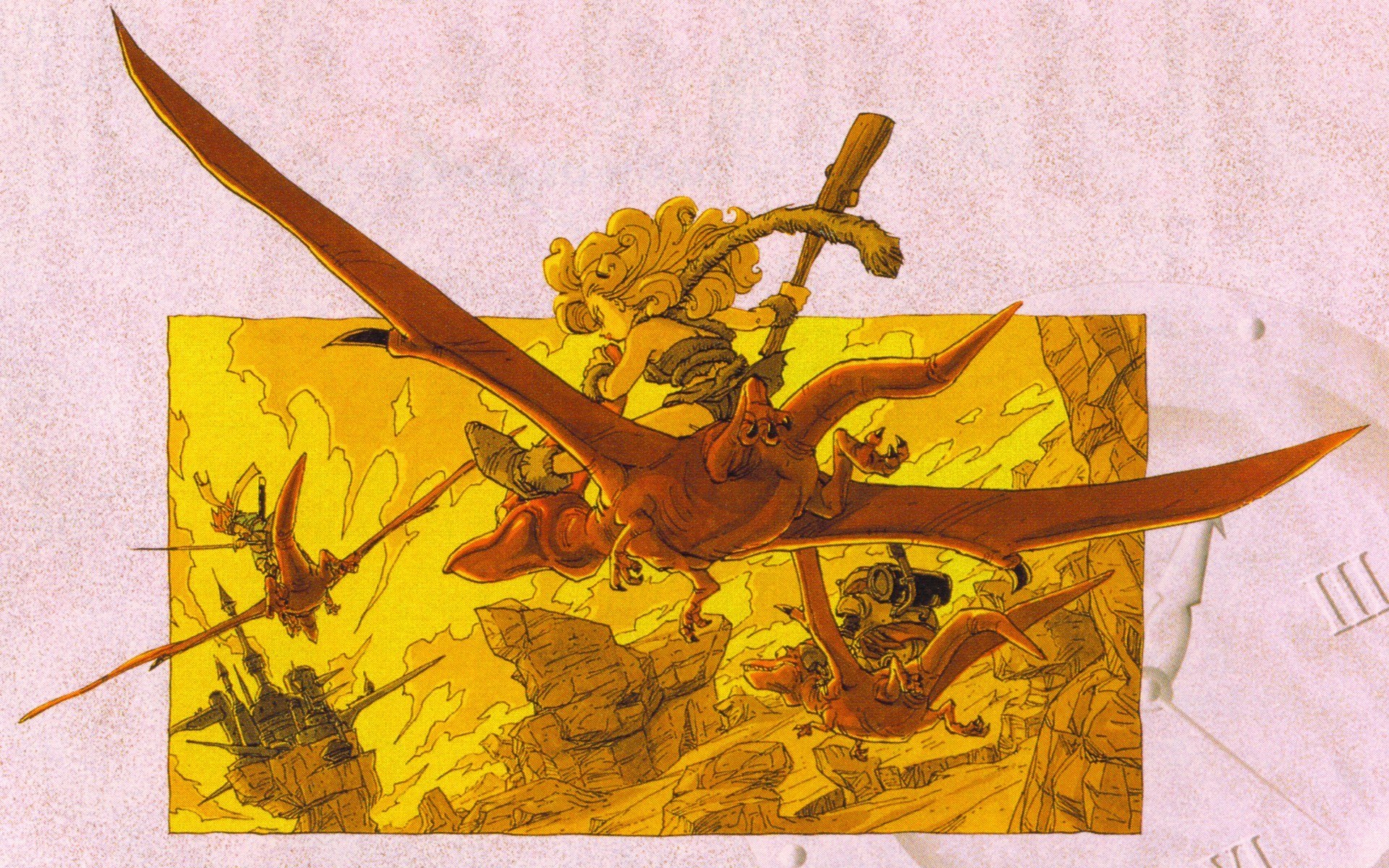 Pterodactyl riders in battle