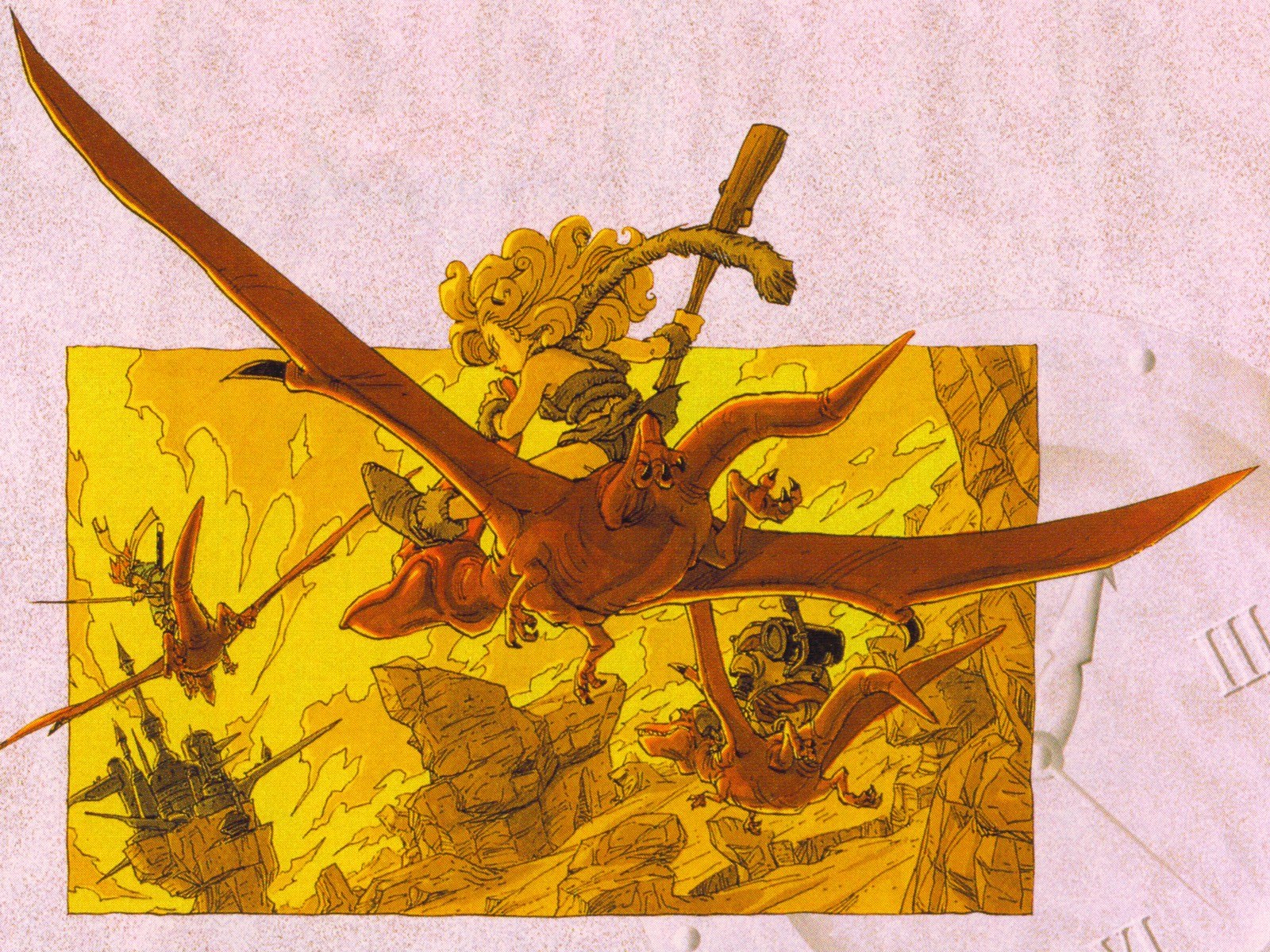 Pterodactyl riders in battle