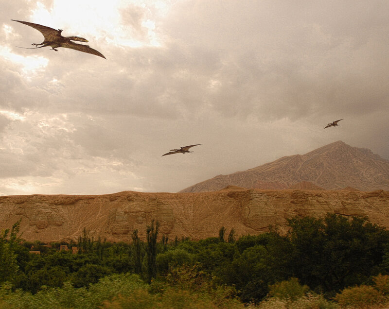 Pterodactyls Flying — Brown