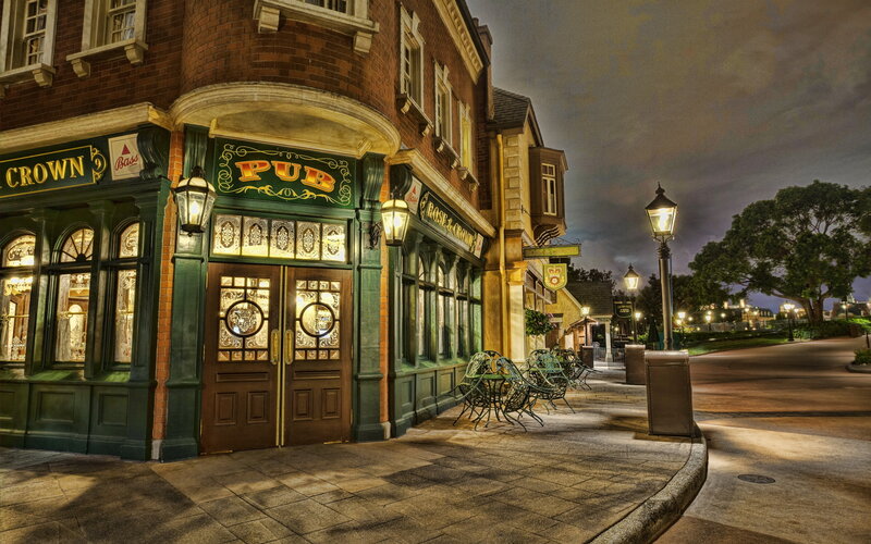 Pub Building at Night