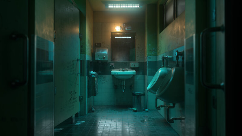 Public Restroom Interior