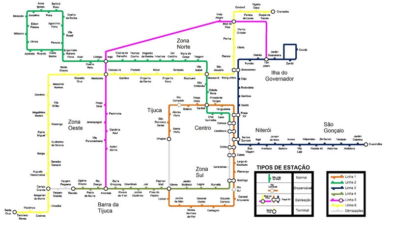 public transit map of tijuca