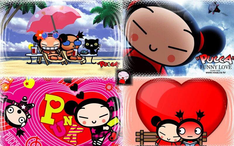 Pucca and Friends at Beach