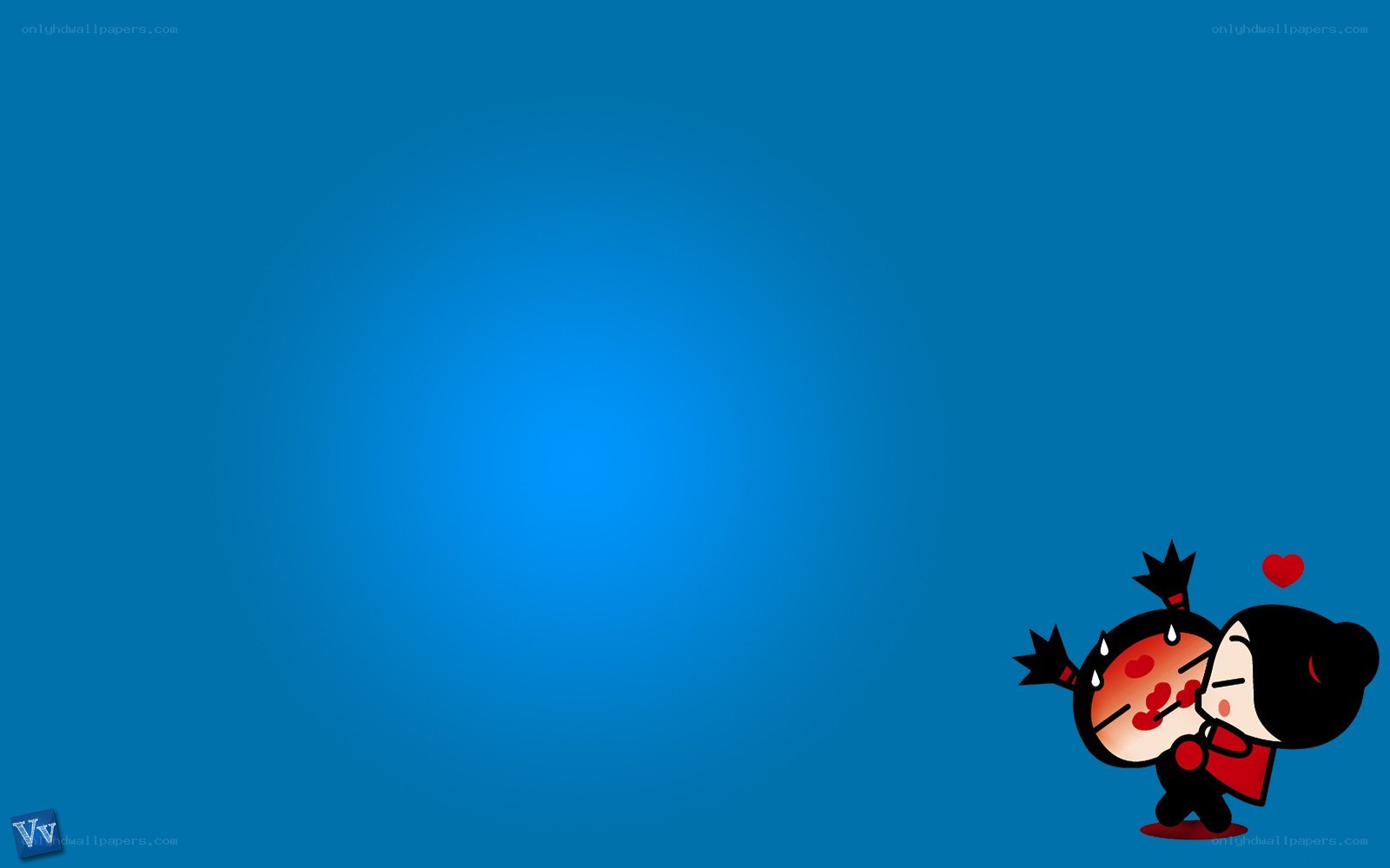 Pucca kissing a heart
