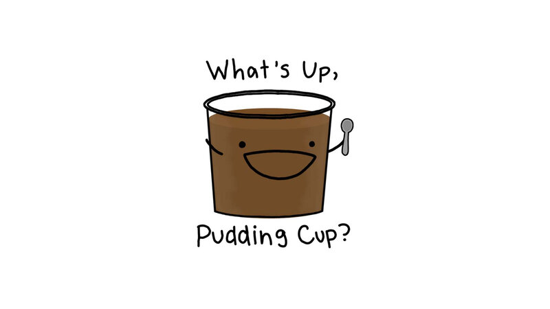 pudding cup character