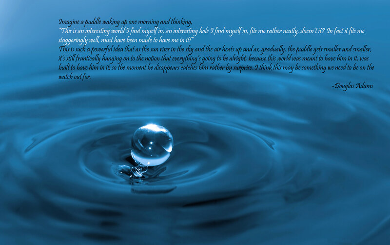 puddle and water drop