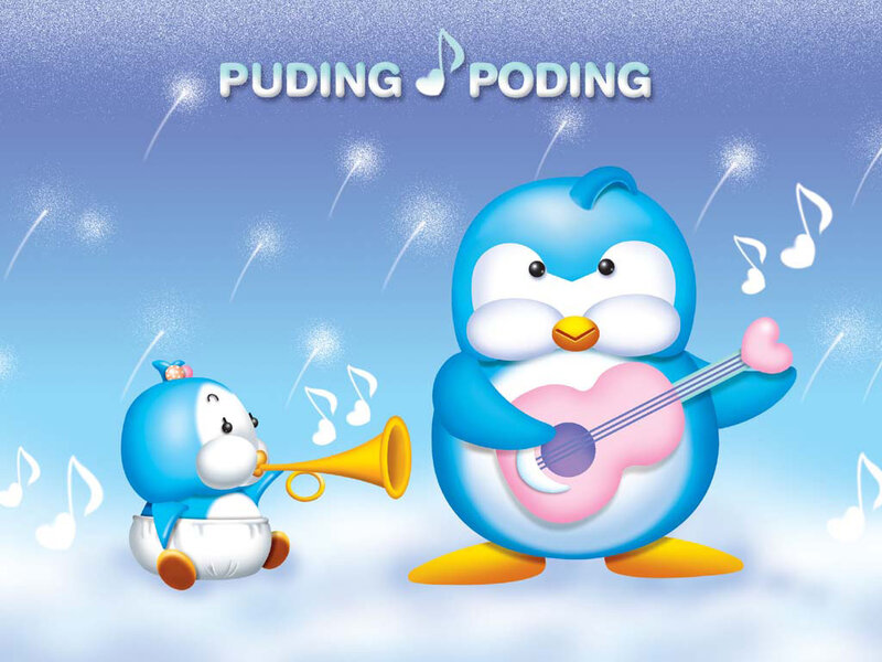 Puding and Poding playing music