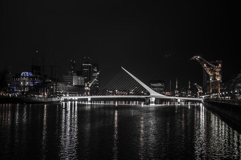Puente De La Mujer at Night