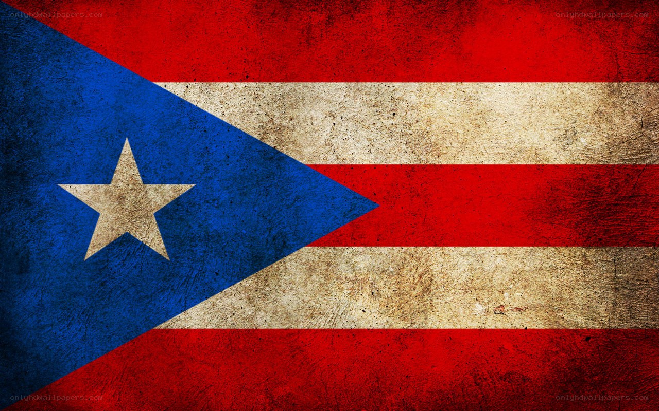 Puerto Rican flag with distressed texture
