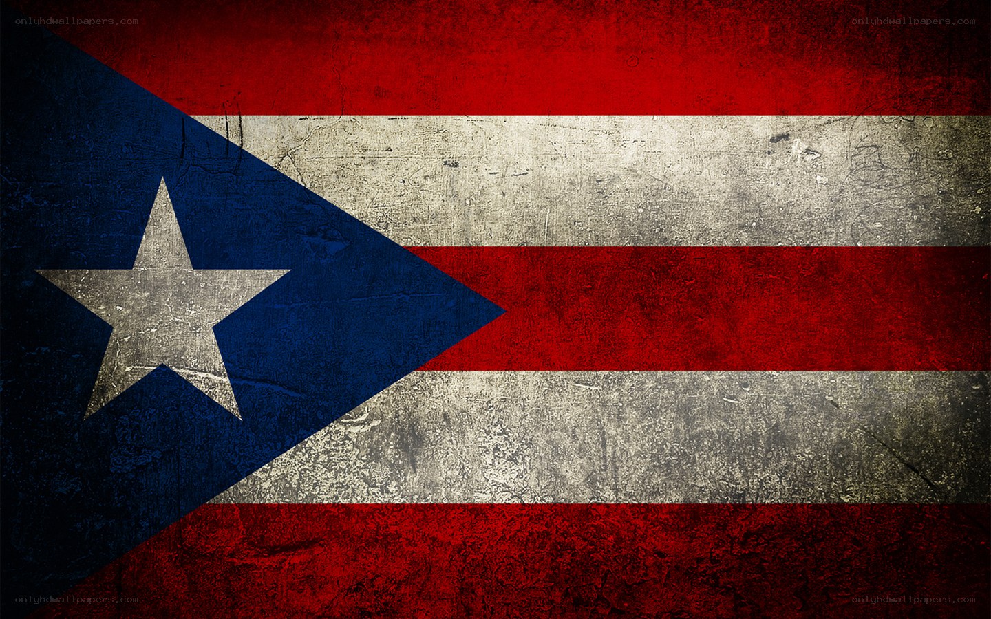 Puerto Rican flag with distressed texture