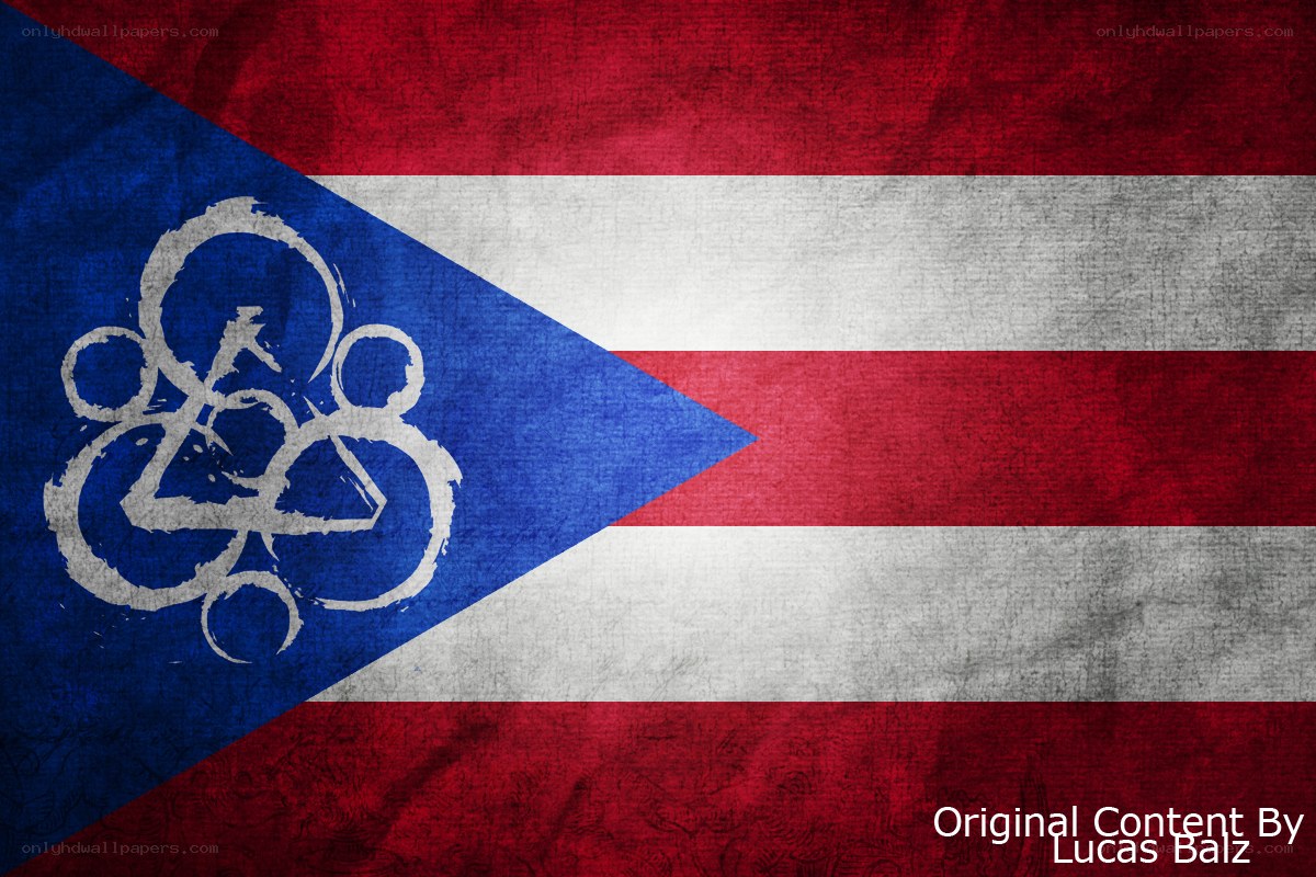 Puerto Rican flag with symbol