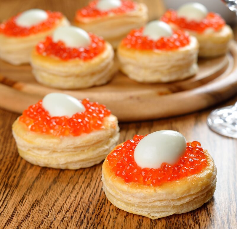 Puff Pastry with Caviar