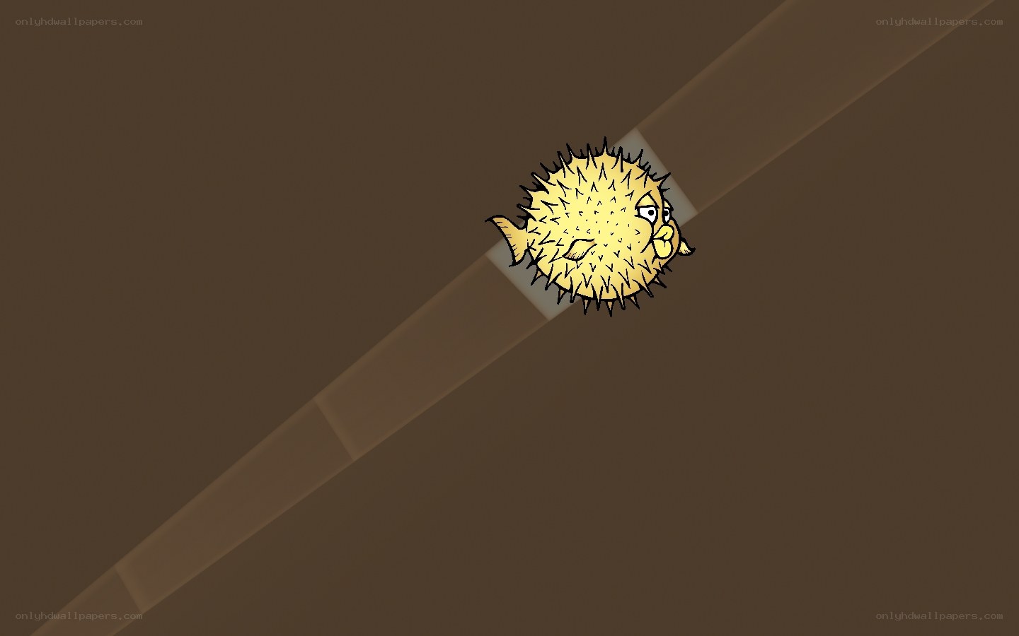 puffer fish on a beam