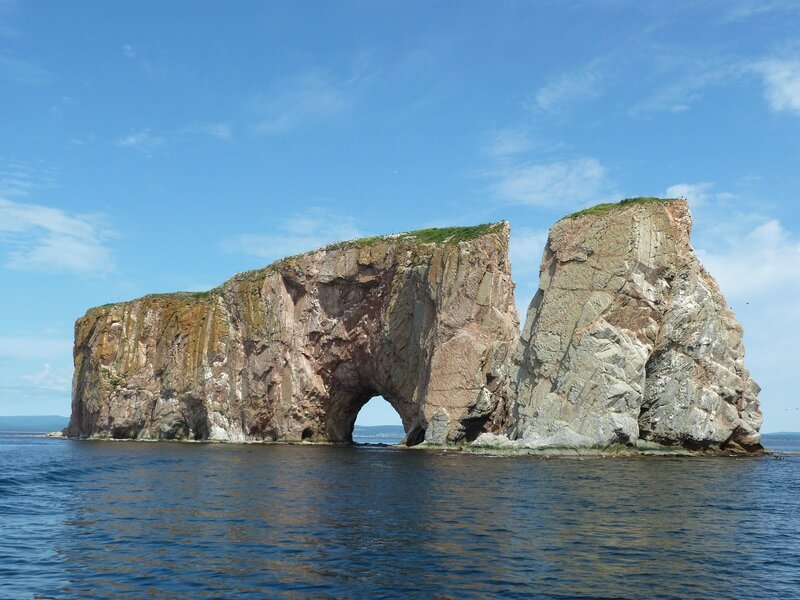 Puffin Island with natural arch