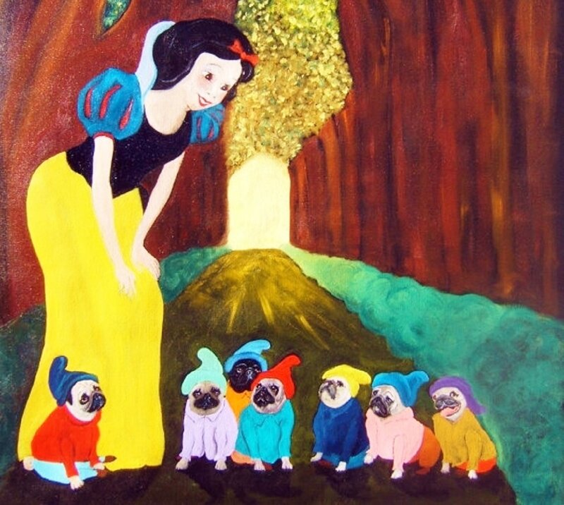 Pug Dogs as Dwarfs