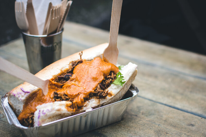 pulled pork sandwich with sauce