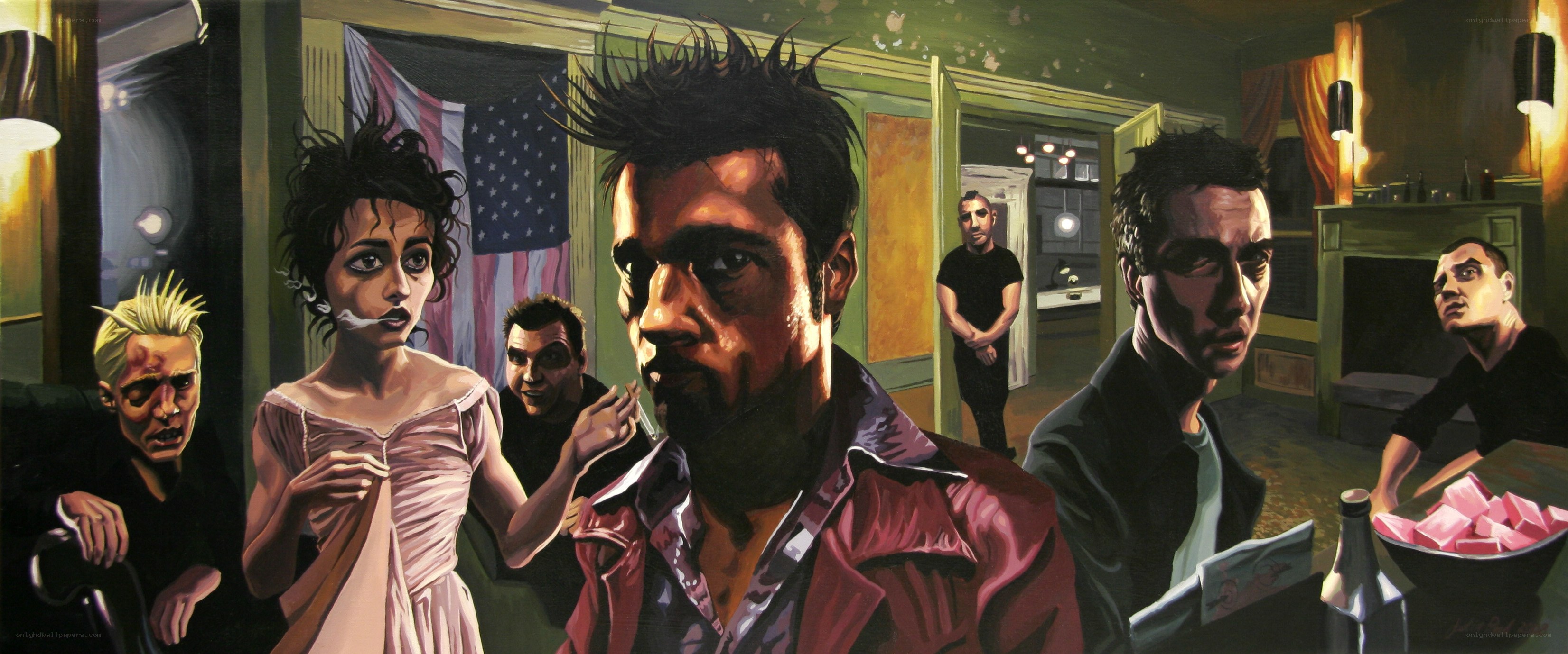 Pulp Fiction characters in a bar