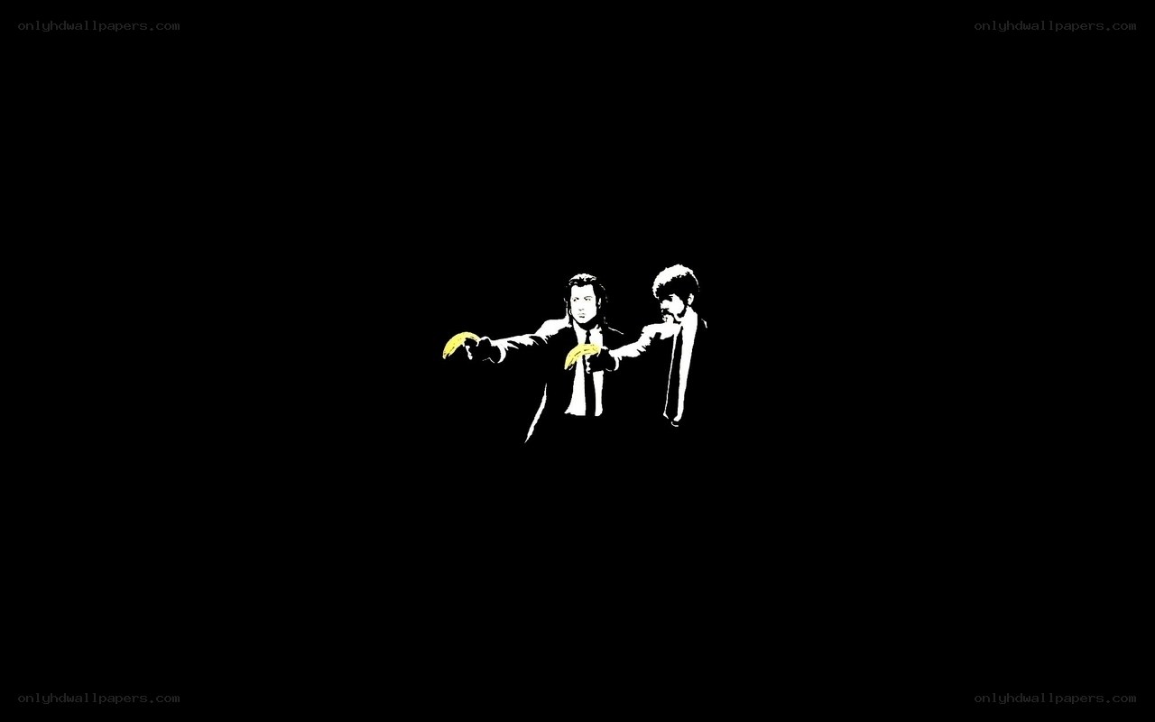 Pulp Fiction characters with bananas