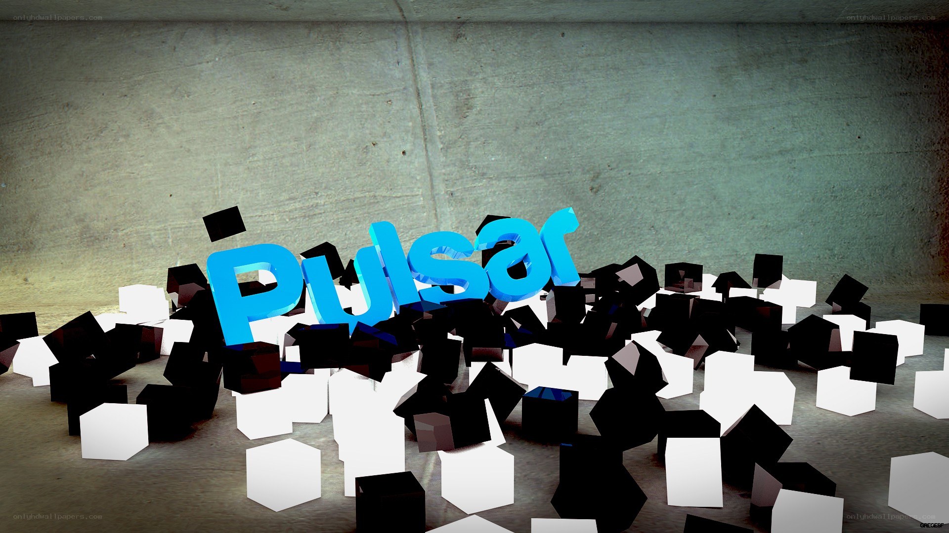 Pulsar logo with cubes