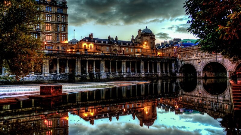 Pulteney Bridge at Dusk — Blue, Dramatic, Sunset