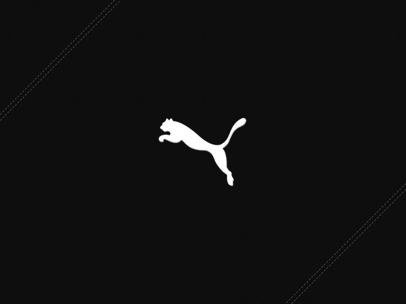 Puma logo on black background