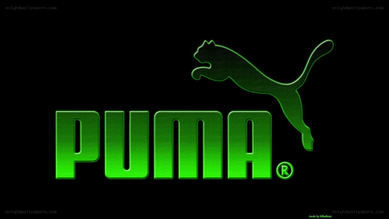 Puma logo on black background