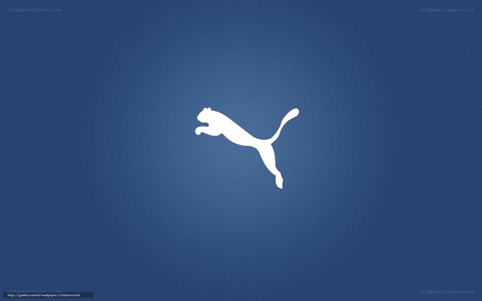 Puma logo on blue background