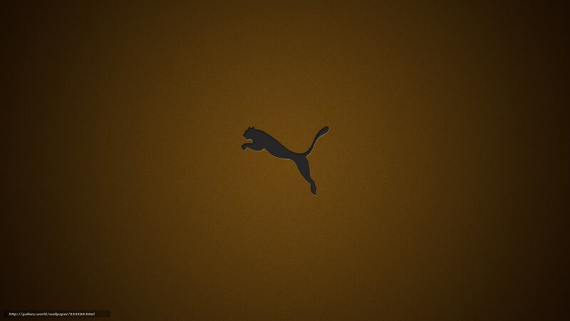 Puma logo on brown background