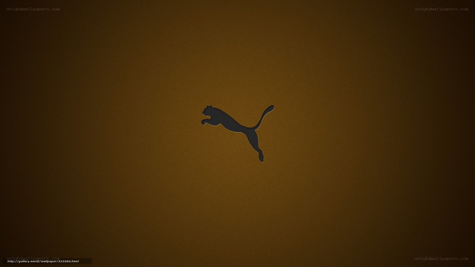 Puma logo on brown background