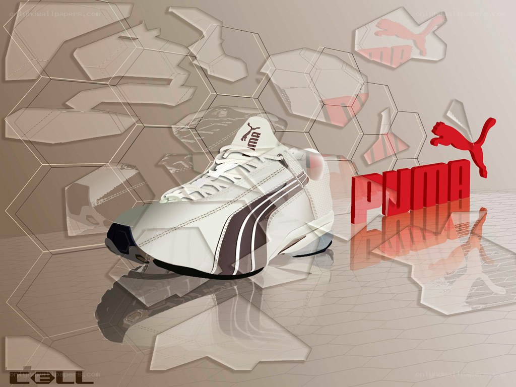 Puma shoe with logo and design