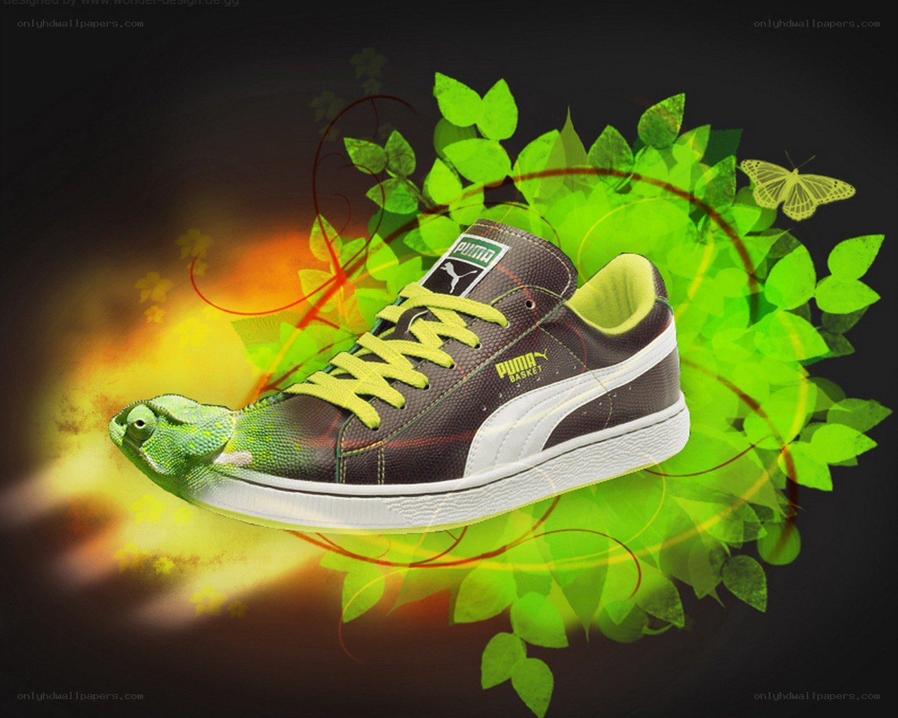 Puma sneaker with chameleon