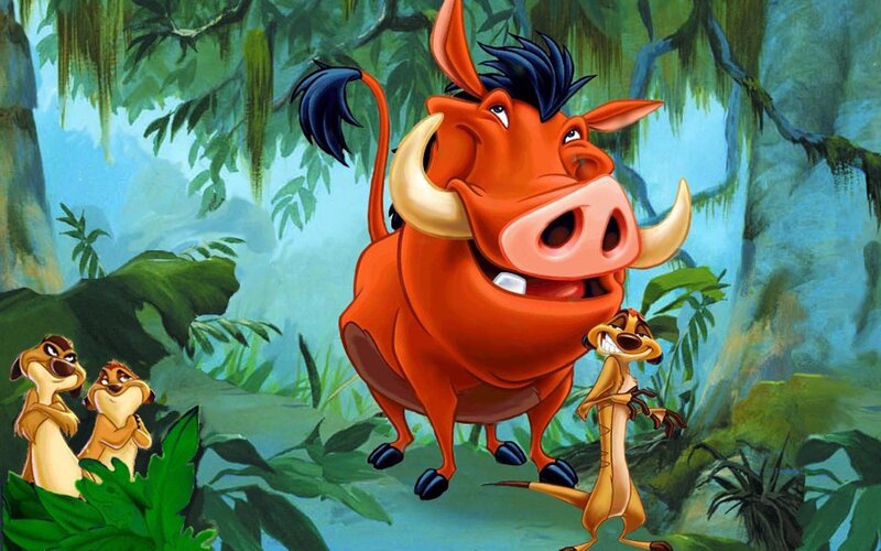 Pumbaa and Timon in Jungle