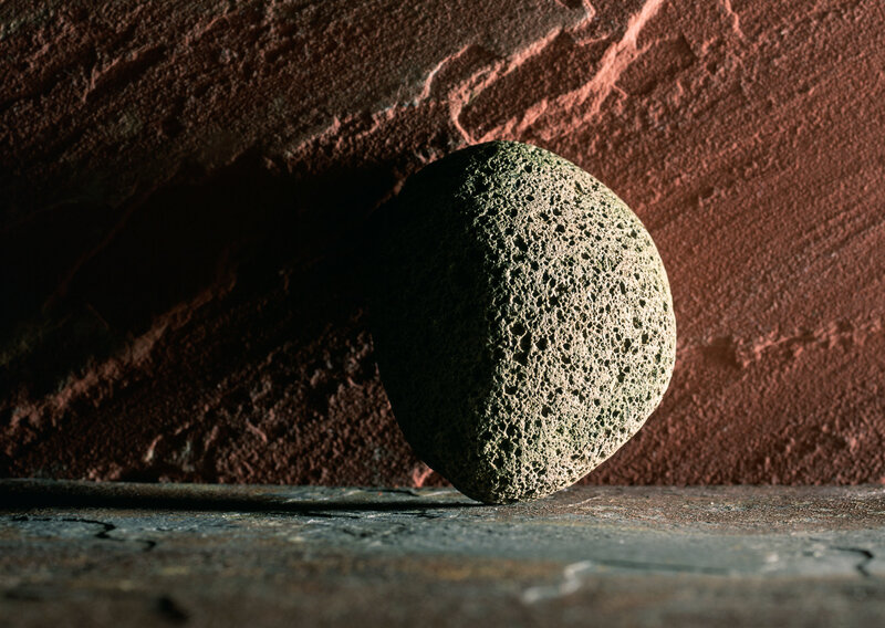 Pumice stone on rock surface