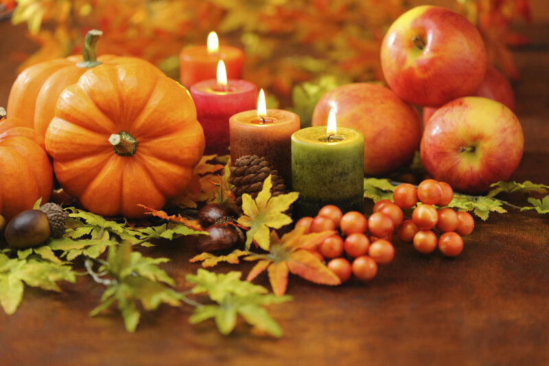Pumpkin and Apples Arrangement