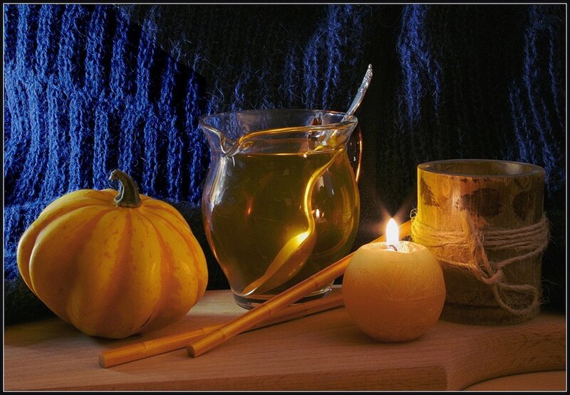 Pumpkin and Candle