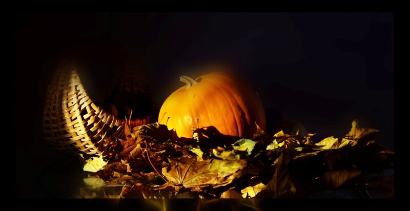 Pumpkin and Cornucopia