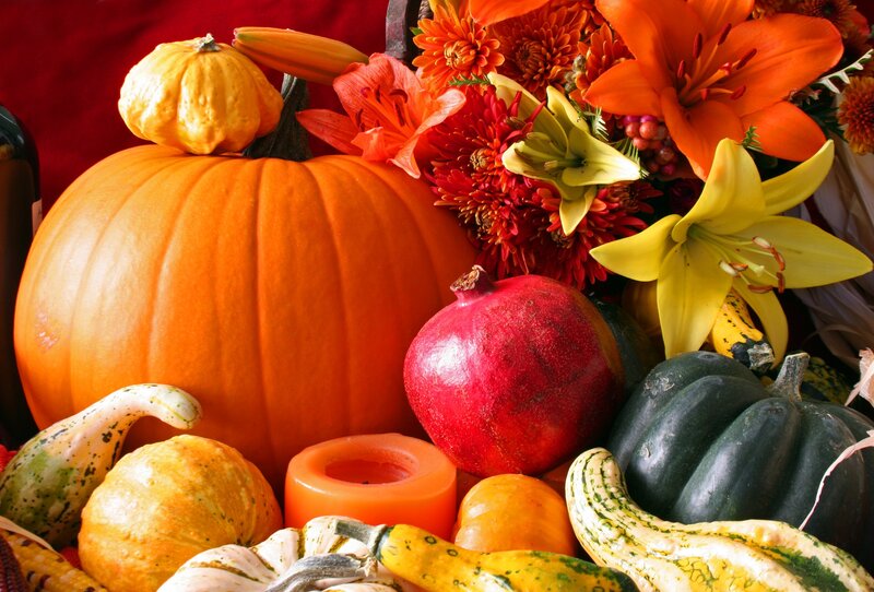 Pumpkin and Gourds Arrangement