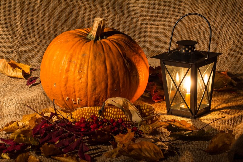 Pumpkin and Lantern — Orange