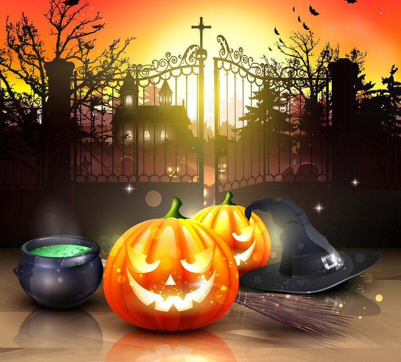 Pumpkin and Witch Hat