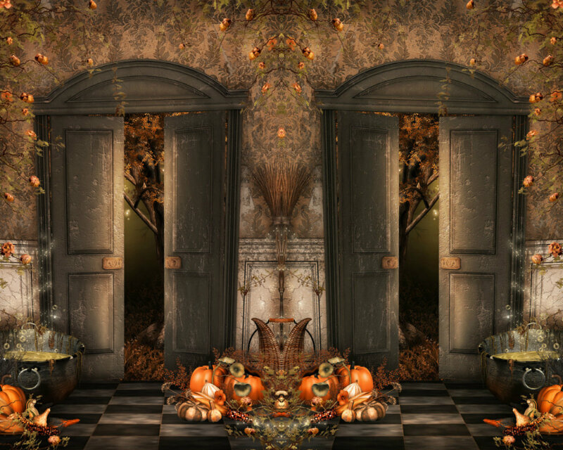 Pumpkin Arrangement in Hallway