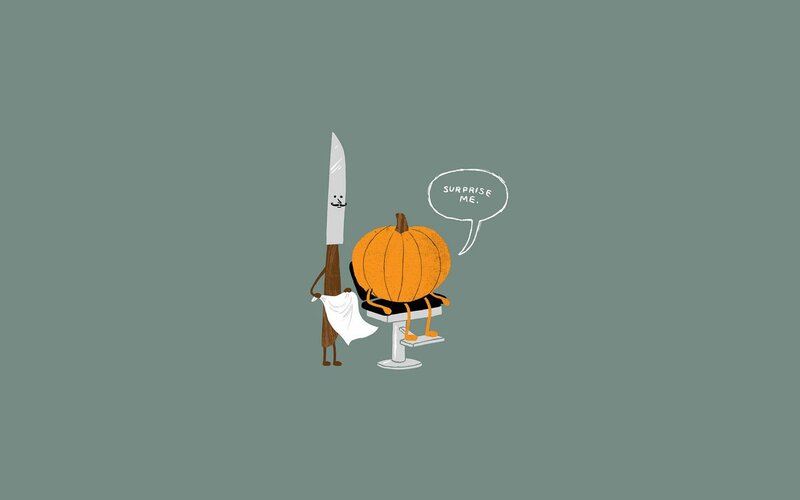 Pumpkin barber shop surprise