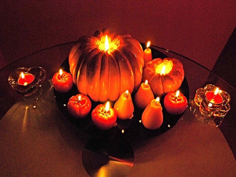 Pumpkin Candle Arrangement