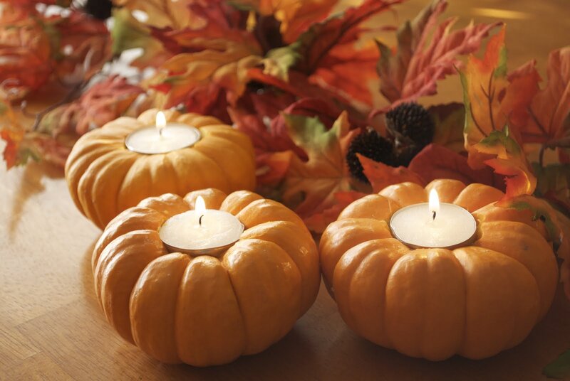 Pumpkin Candle Holders