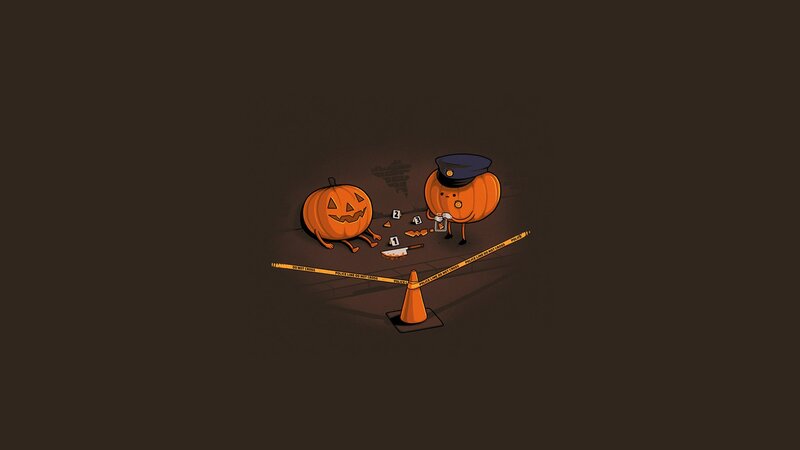 Pumpkin crime scene