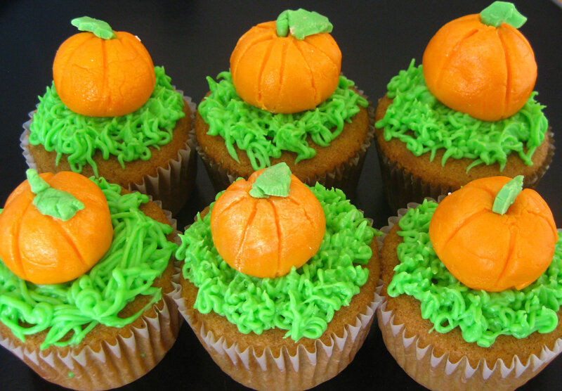 Pumpkin Cupcakes — Orange, Festive