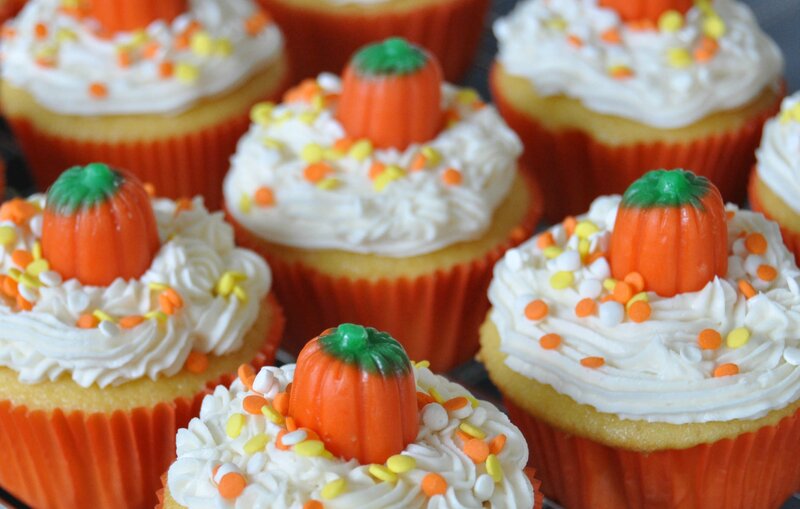 Pumpkin Cupcakes — Orange