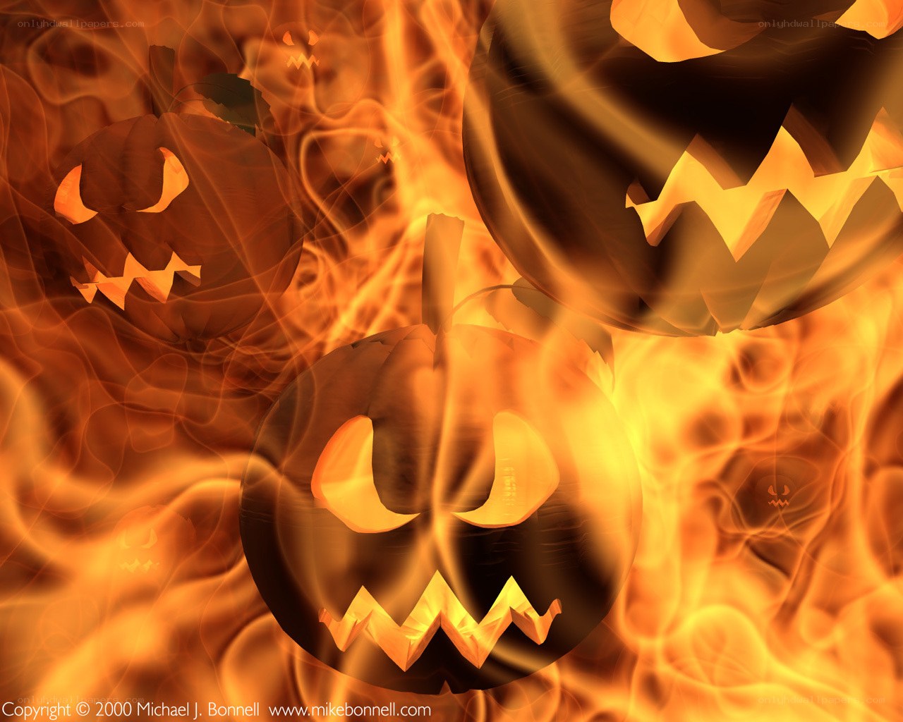 Pumpkin flames Halloween