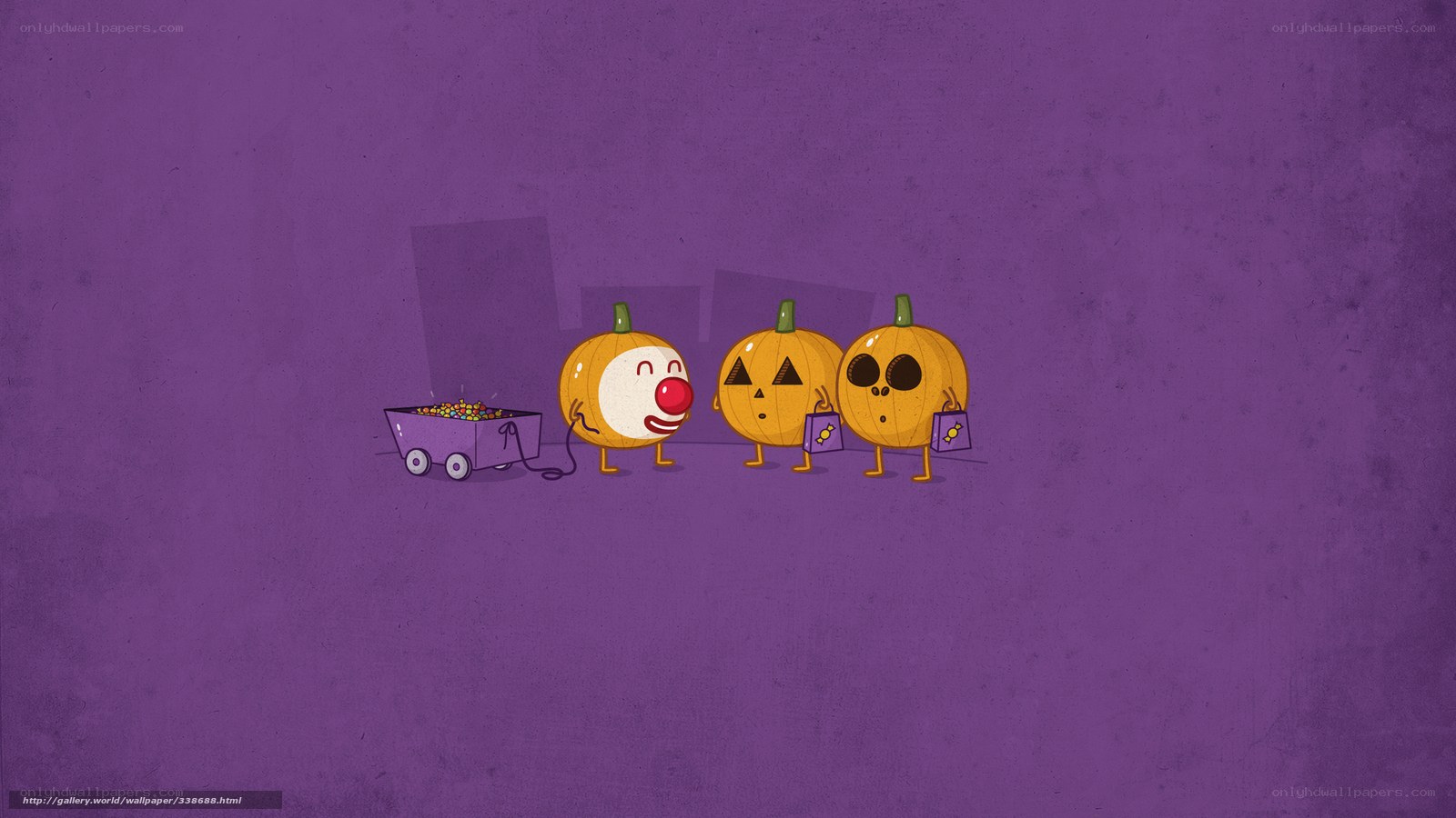 Pumpkin friends trick-or-treating