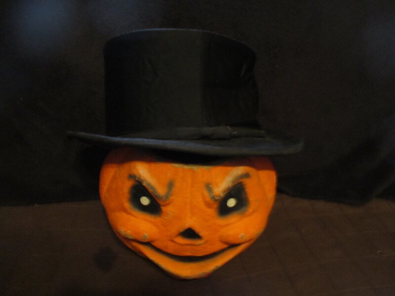 Pumpkin Head with Top Hat