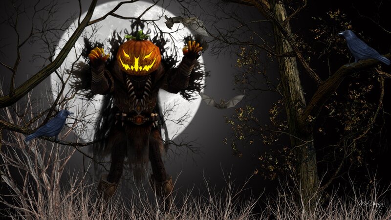 Pumpkin-headed Creature — Black